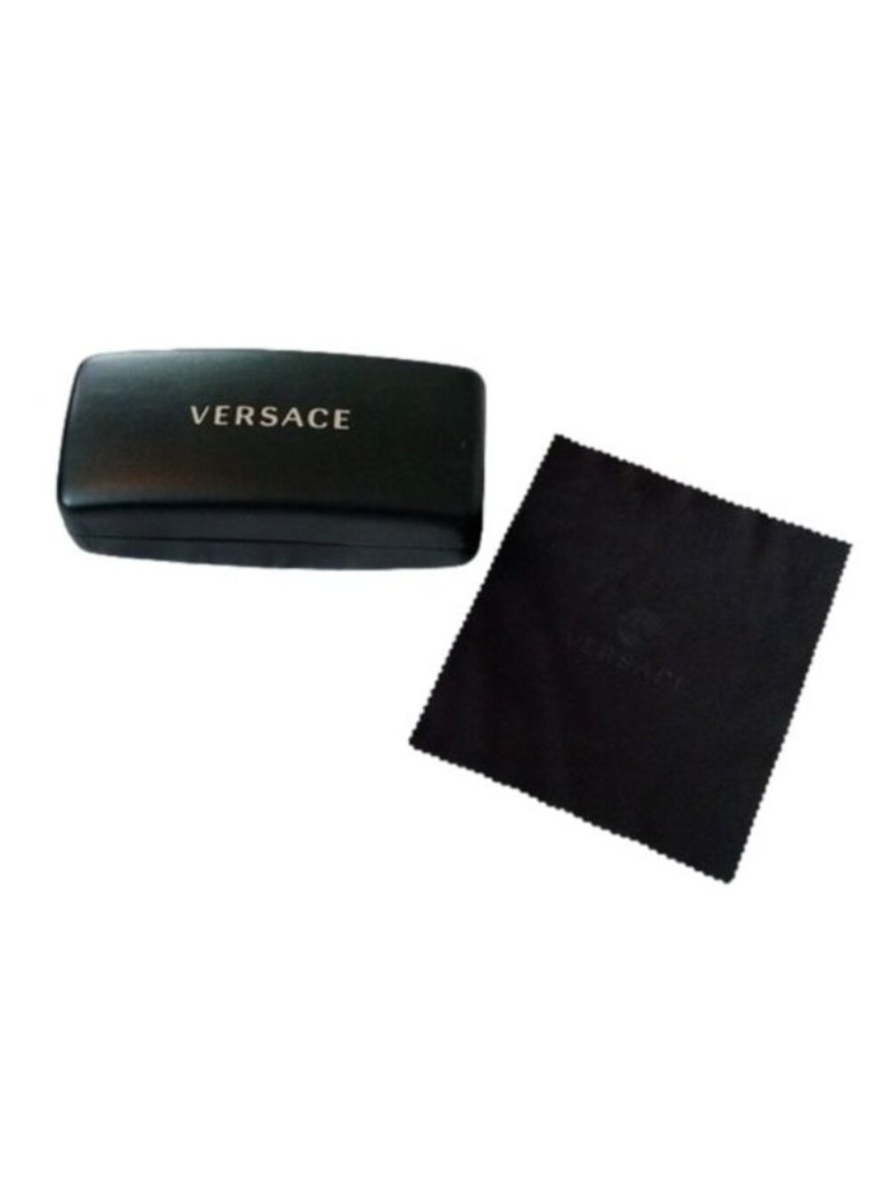 Versace Sunglasses Glasses Black Case with Cleaning Cloth